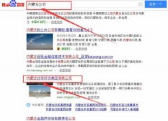 內蒙古環保投資集團有限公司同我公司簽署百度快照排名事宜
