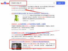 湖南*達大宇水處理設備有限公司新站排名到首頁按天扣費