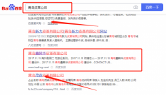 青島鑫*華皮革有限公司百度排名保證在首頁(yè)效果